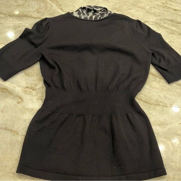 Classiques Entier | Knit Blouse with Attached Scarf | Size Small - Picture 9 of 10